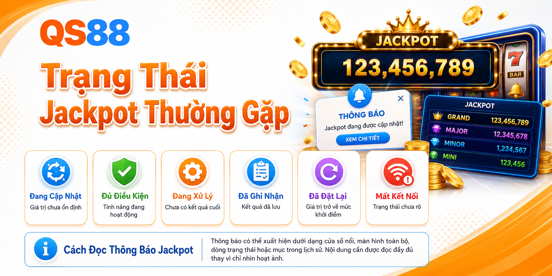 Các trạng thái jackpot thường thấy