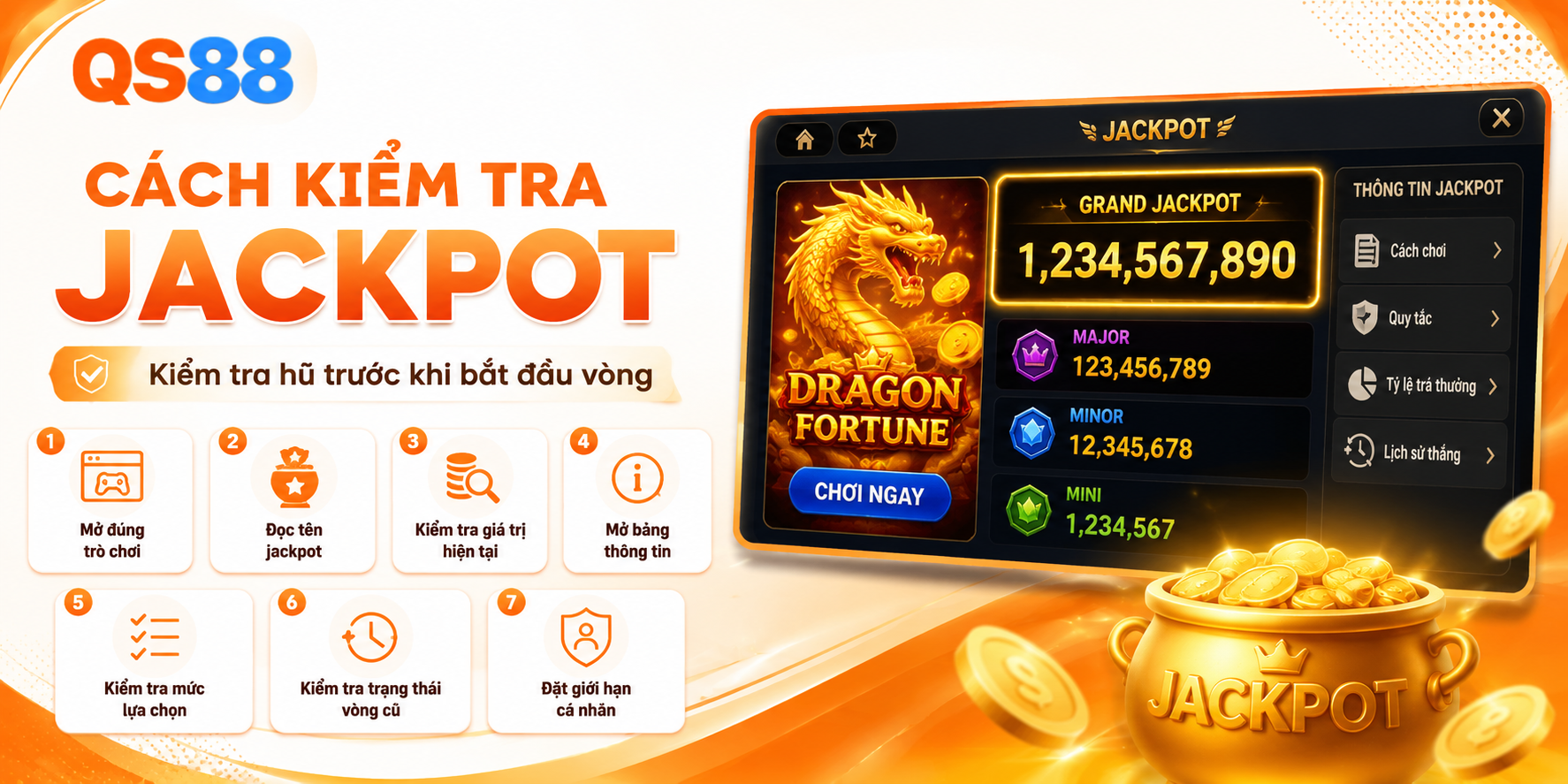 Cách kiểm tra jackpot cho thành viên 