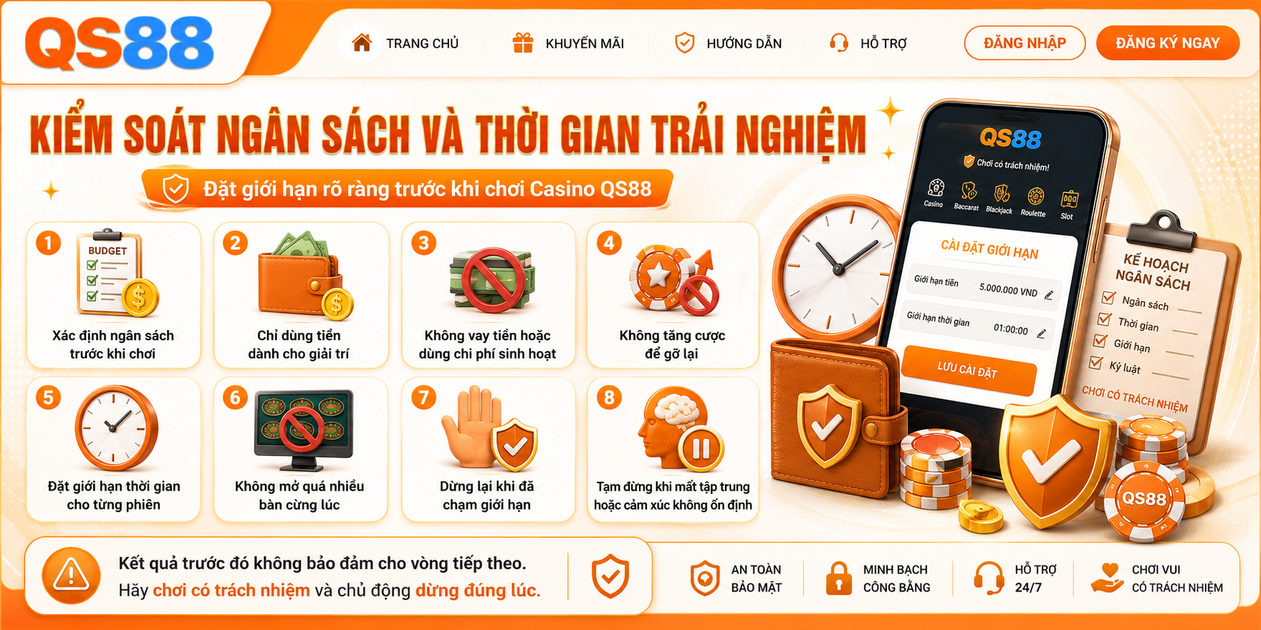 Kiểm soát ngân sách và thời gian trải nghiệm 