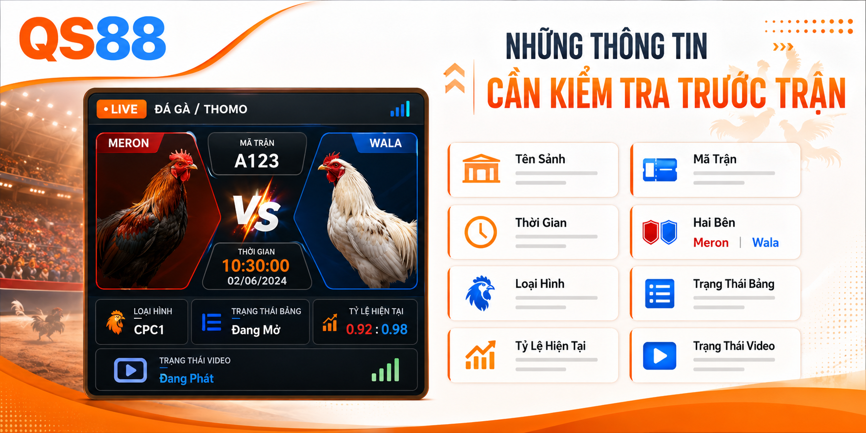 Những thông tin cần kiểm tra trước trận