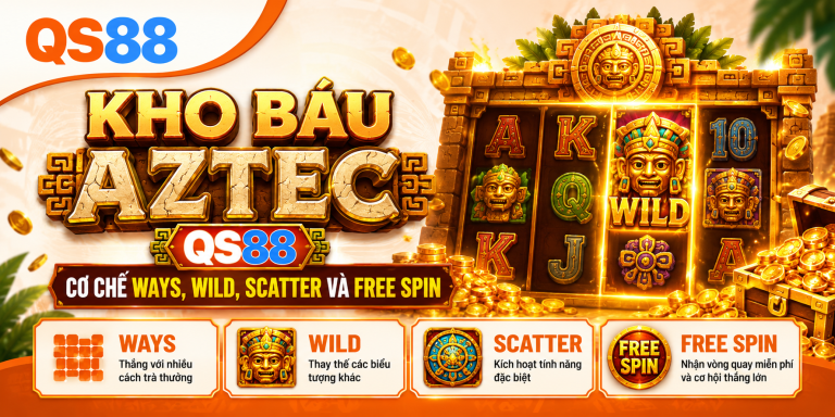 Kho Báu Aztec QS88 – Cơ Chế Ways, Wild, Scatter Và Free Spin